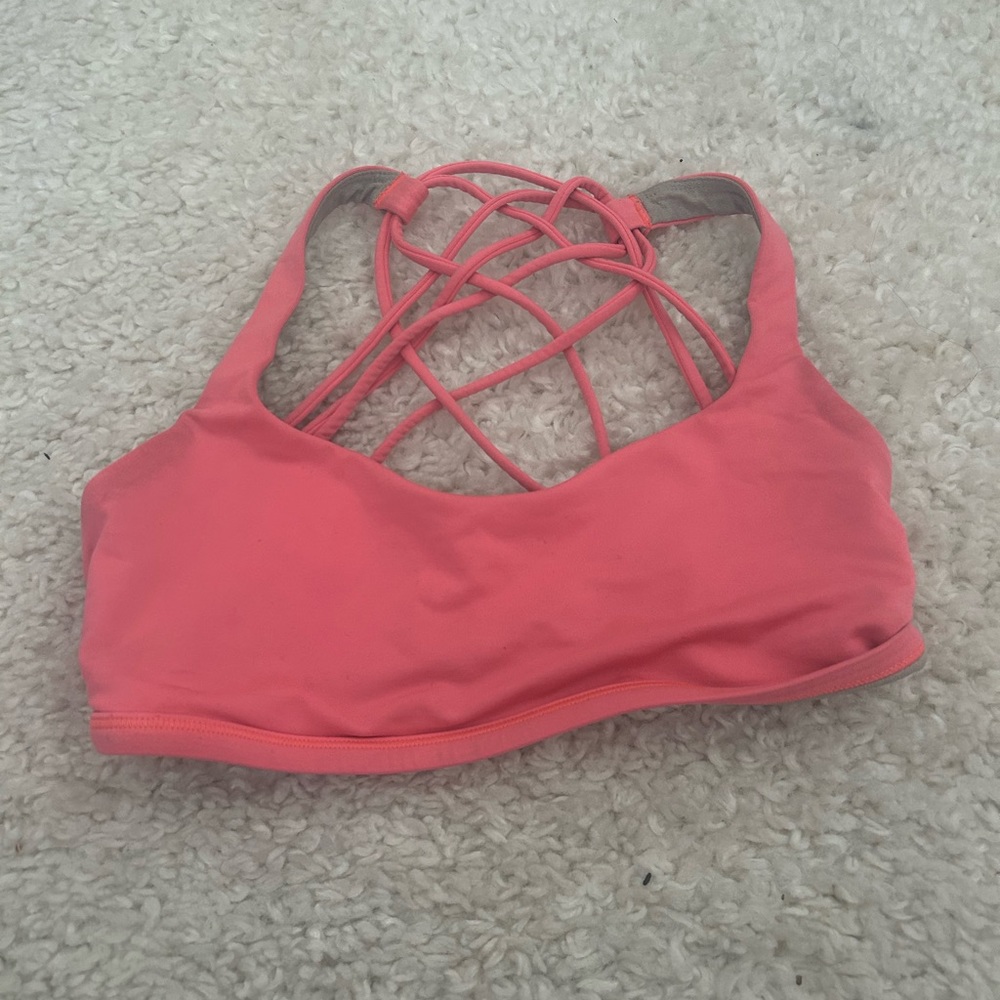 Lightly worn lulu sports bra orange